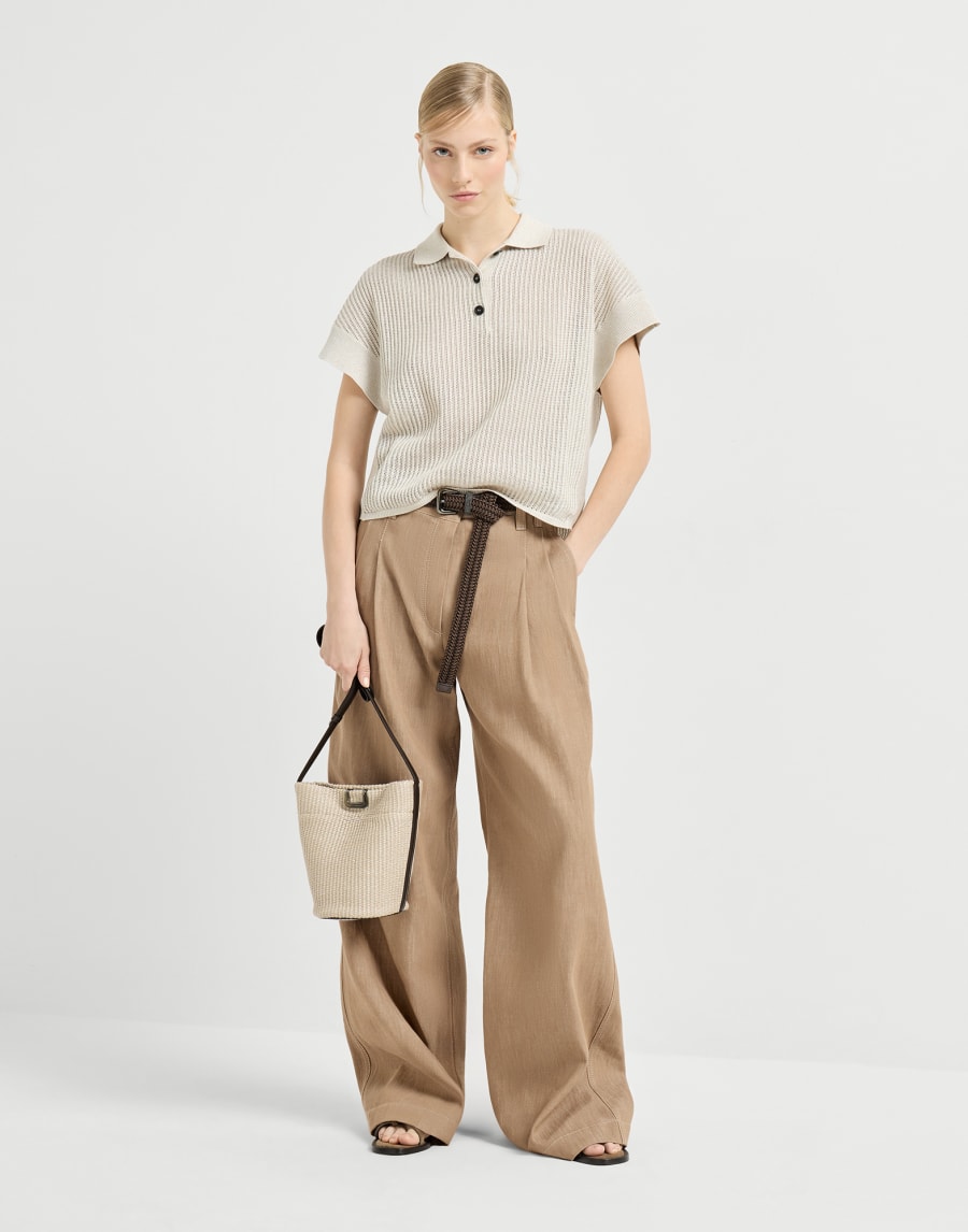 Wide Smart trousers Desert Woman - Brunello Cucinelli