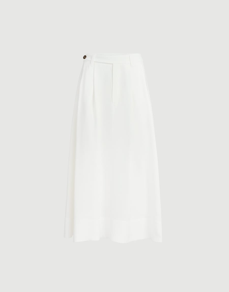 Jupe Sartorial en sergé décoration Monile Blanc Femme - Brunello Cucinelli