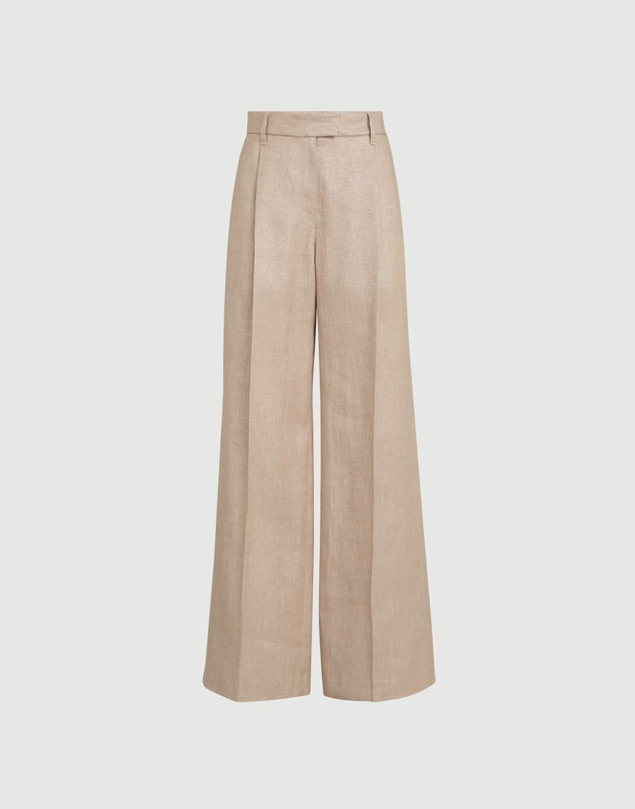 Loose Pleated trousers Antique Pink Woman - Brunello Cucinelli