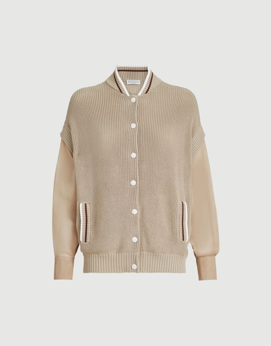 Cotton cardigan Beige Woman - Brunello Cucinelli