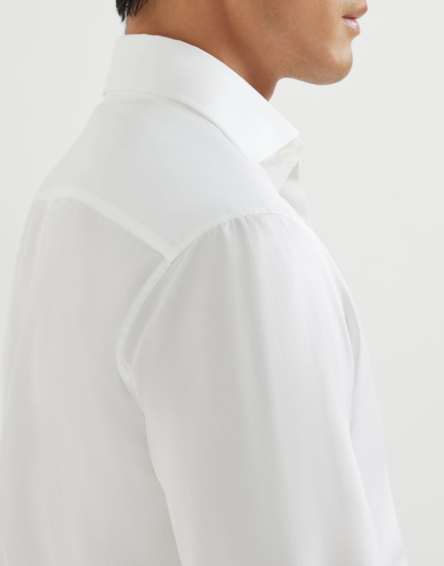 Рубашка из твила Белый Мужчина - Brunello Cucinelli