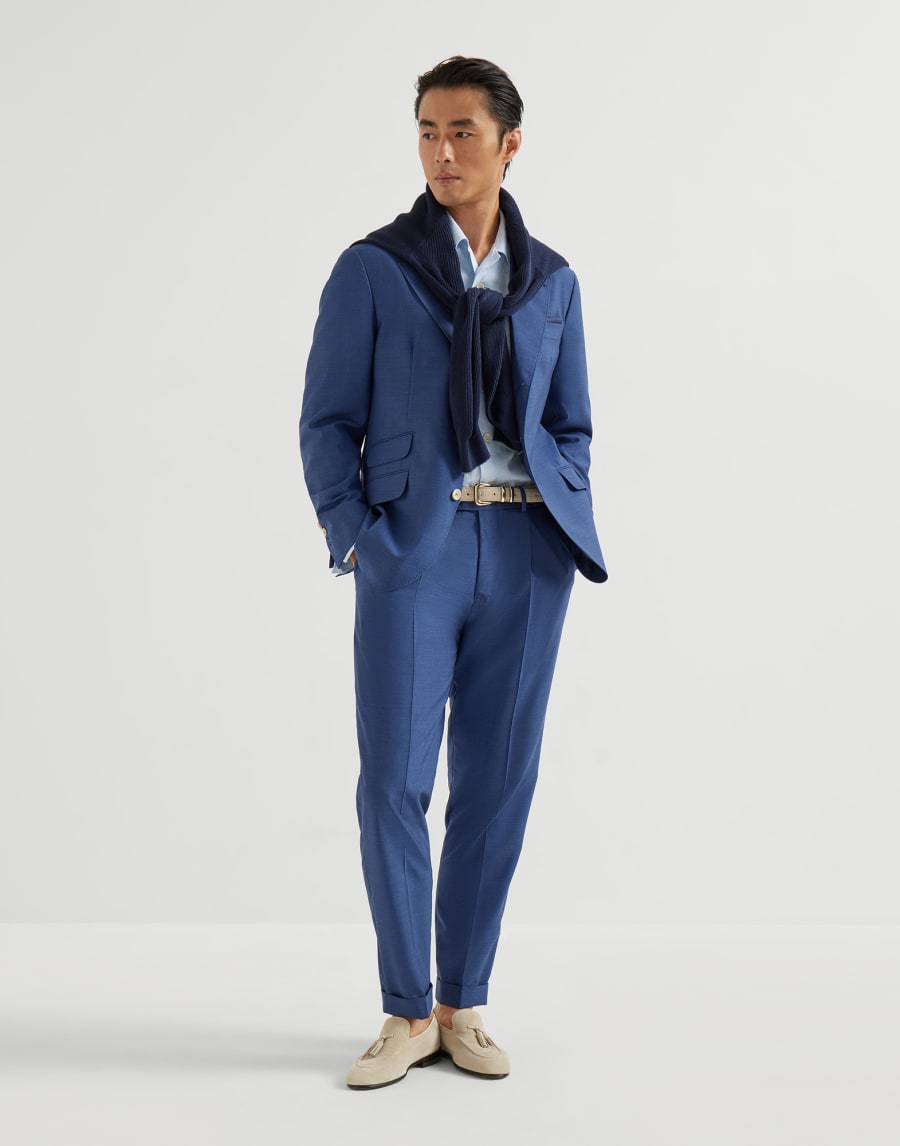 Deconstructed Cavallo blazer Royale Blue Man - Brunello Cucinelli