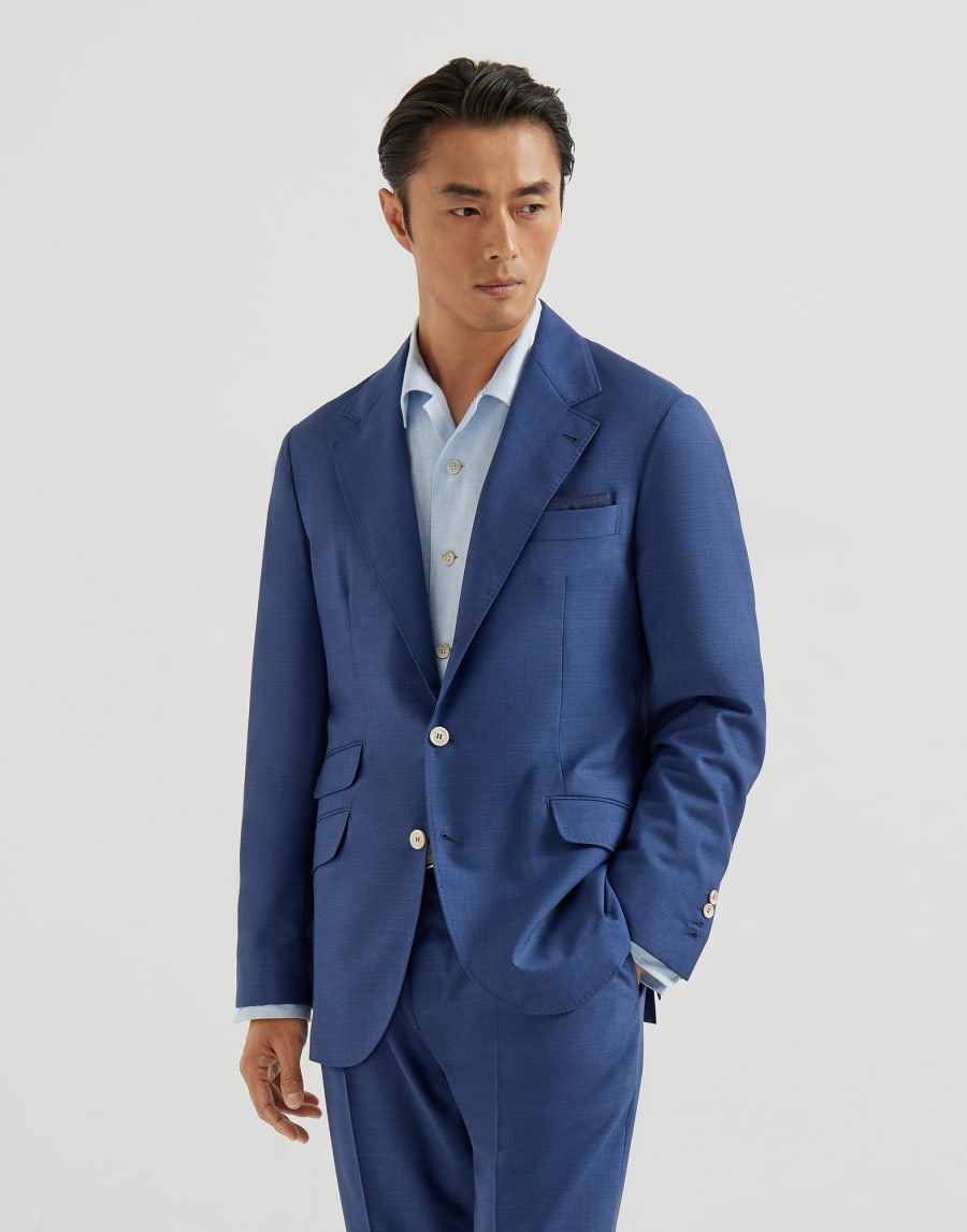 Deconstructed Cavallo blazer Royale Blue Man - Brunello Cucinelli