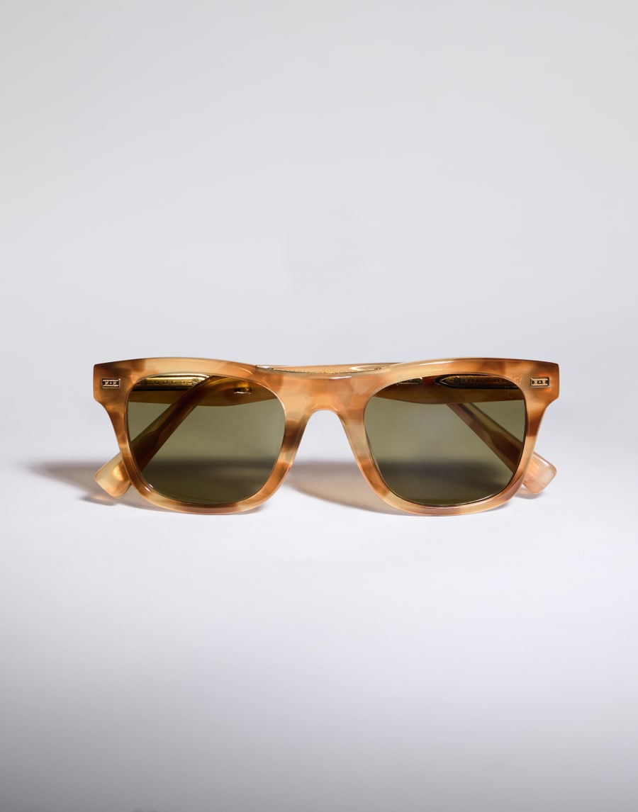 Mr. Brunello Goldcraft con oro Habana Miel Gafas - Brunello Cucinelli