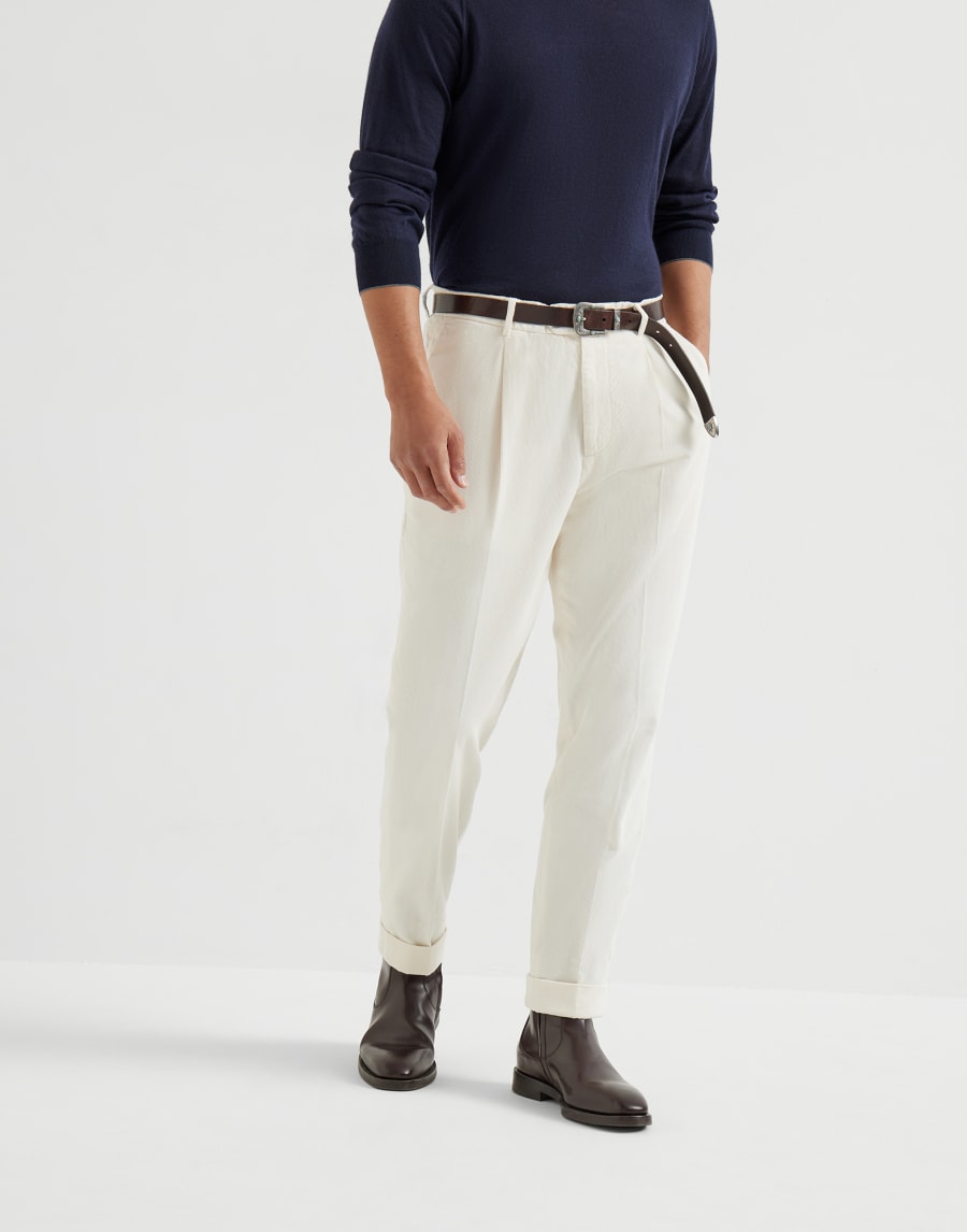 Pantalone in velluto a costine Off-White Uomo - Brunello Cucinelli