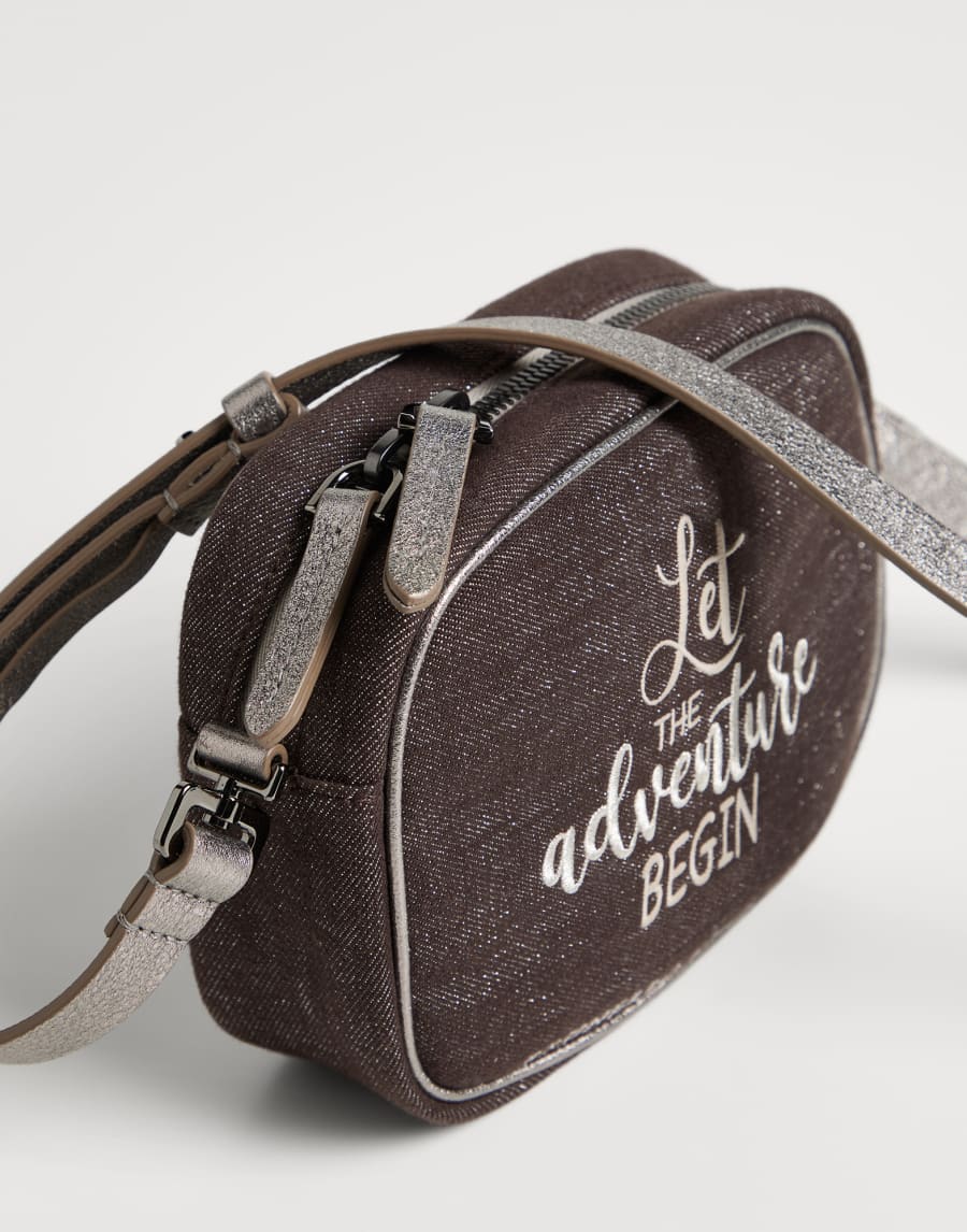 Tasche aus Sparkling-Denim Braun Mädchen - Brunello Cucinelli
