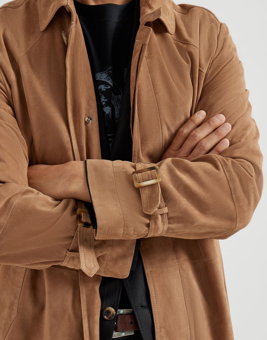 Suede outerwear Biscuit Man - Brunello Cucinelli