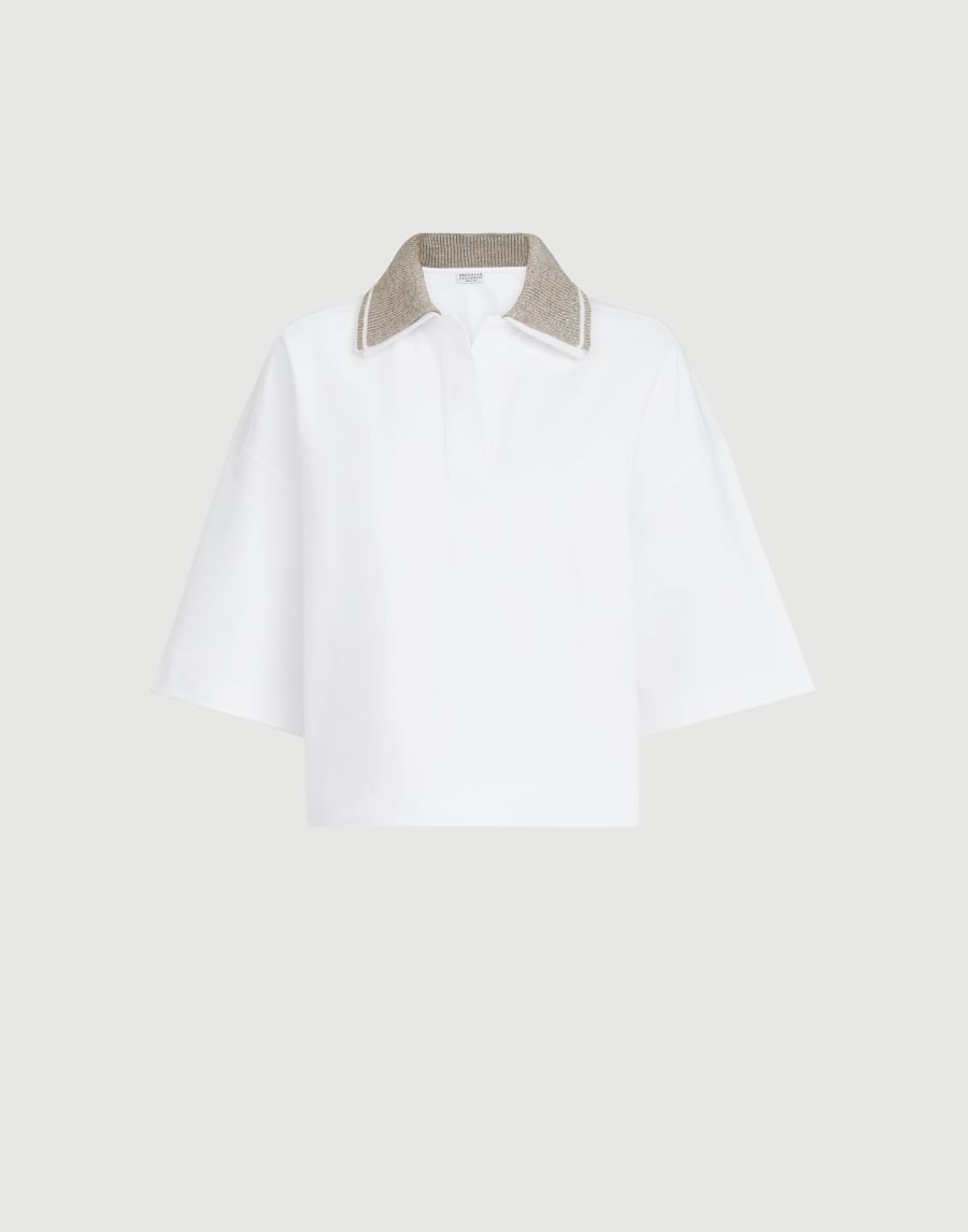 Couture interlock polo shirt White Woman - Brunello Cucinelli