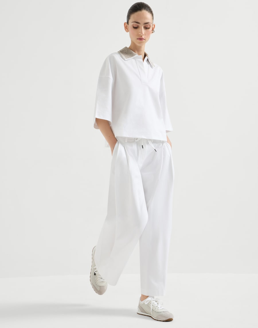Брюки из интерлока Couture Белый Женщина - Brunello Cucinelli