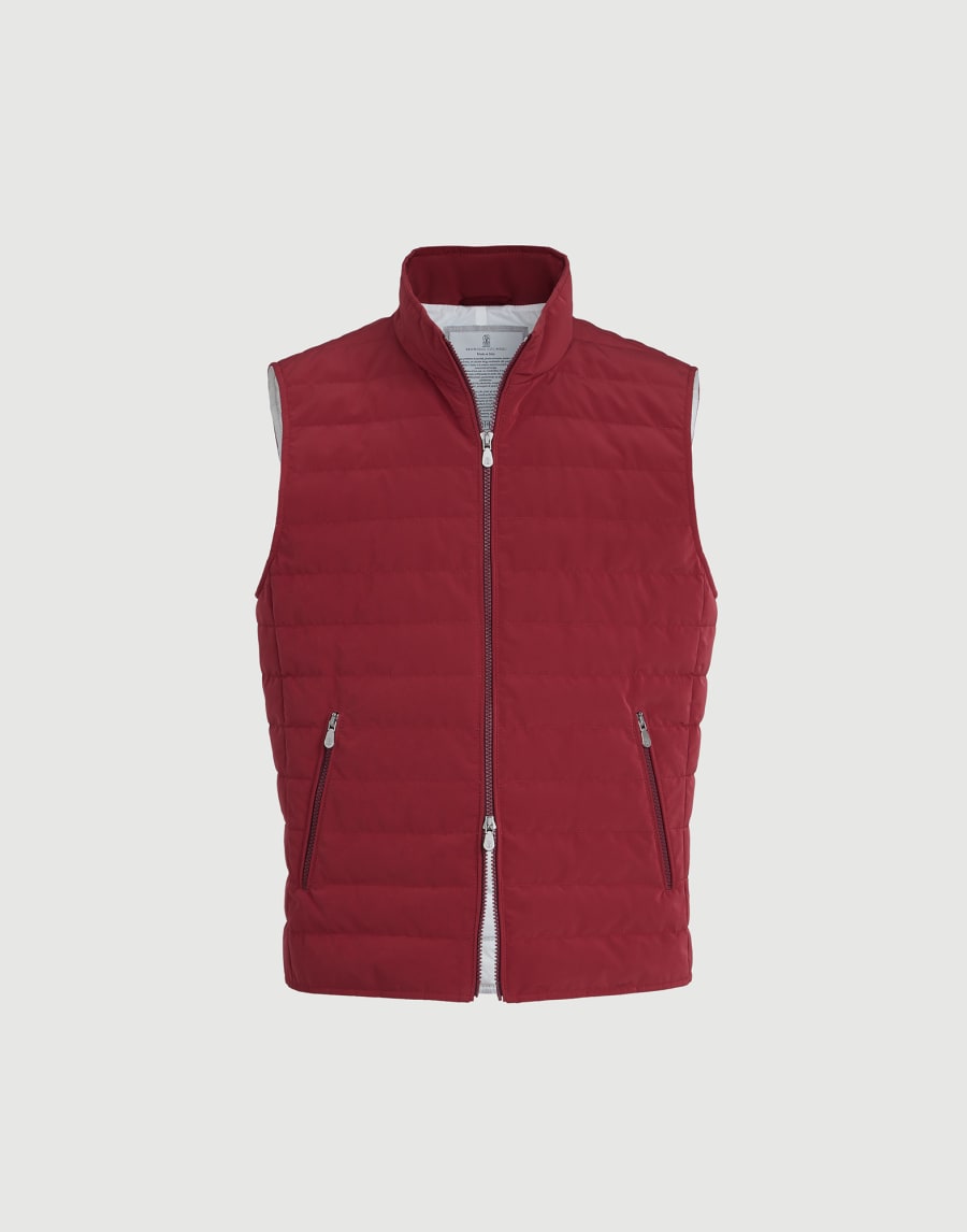 Piumino senza maniche in nylon Ciliegia Uomo - Brunello Cucinelli