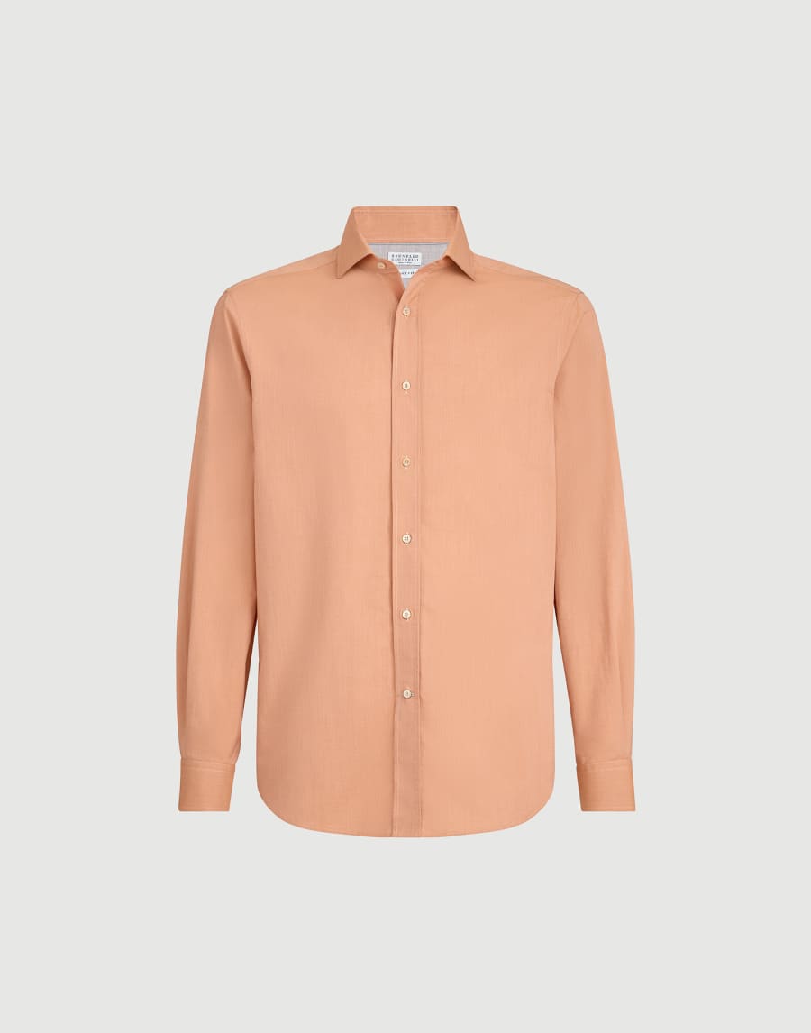 Рубашка из поплина Абрикосовый Мужчина - Brunello Cucinelli