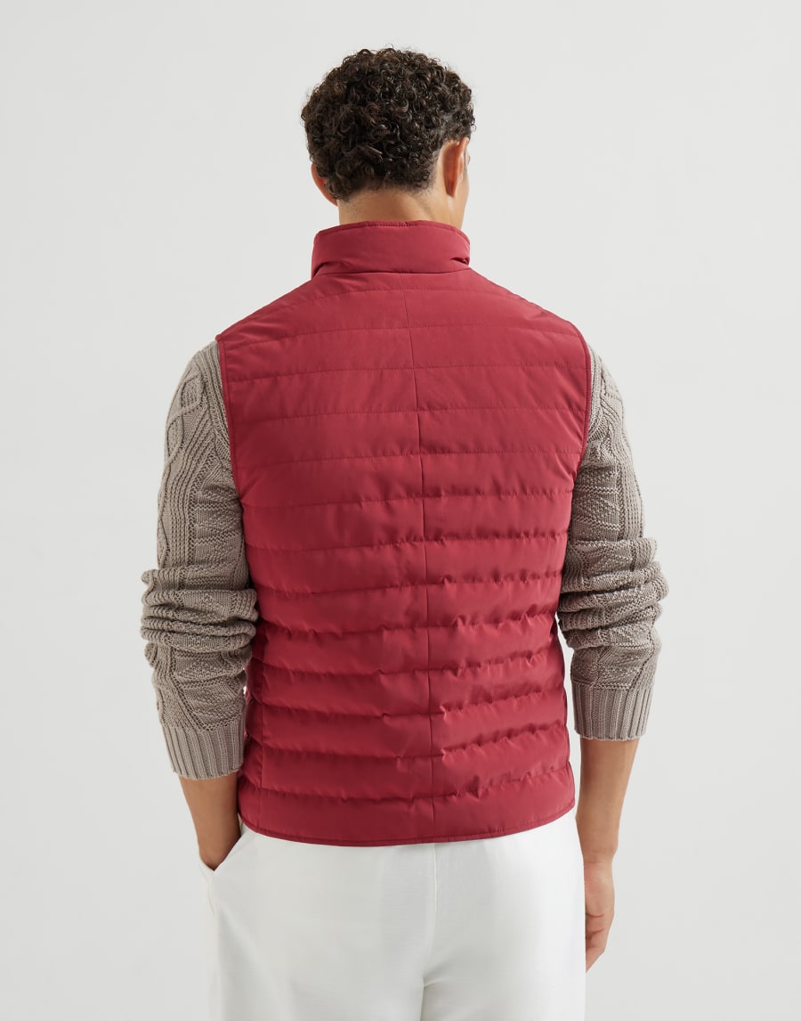 Piumino senza maniche in nylon Ciliegia Uomo - Brunello Cucinelli