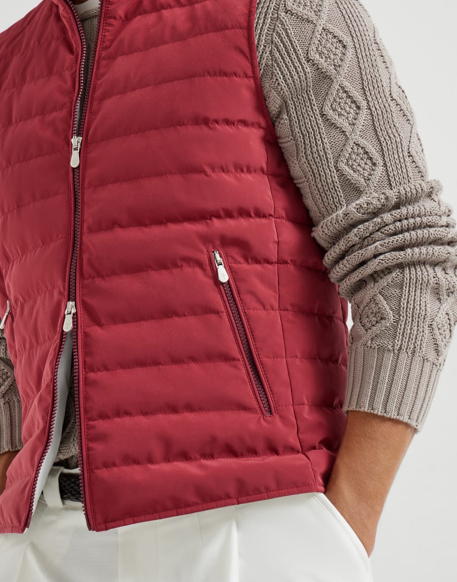 Piumino senza maniche in nylon Ciliegia Uomo - Brunello Cucinelli