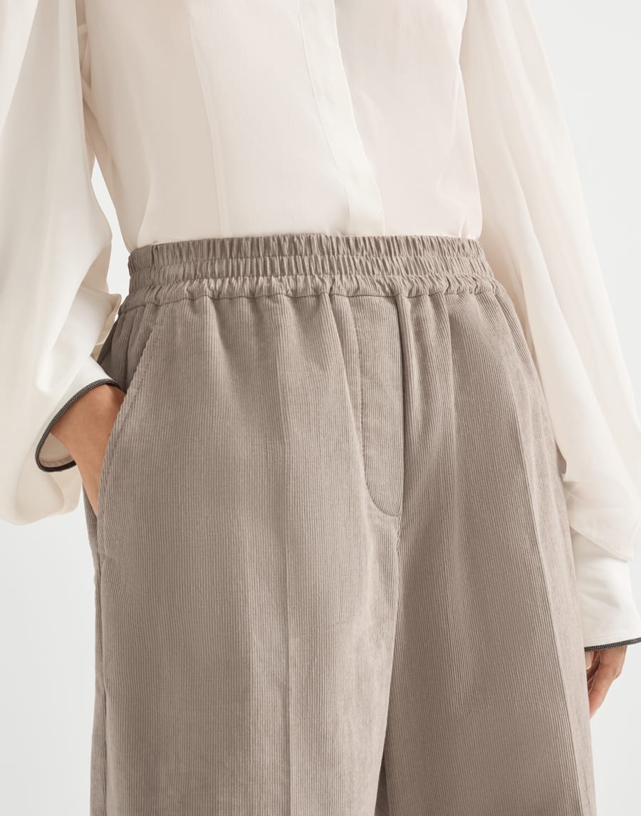 Loose Track trousers Beige Woman - Brunello Cucinelli