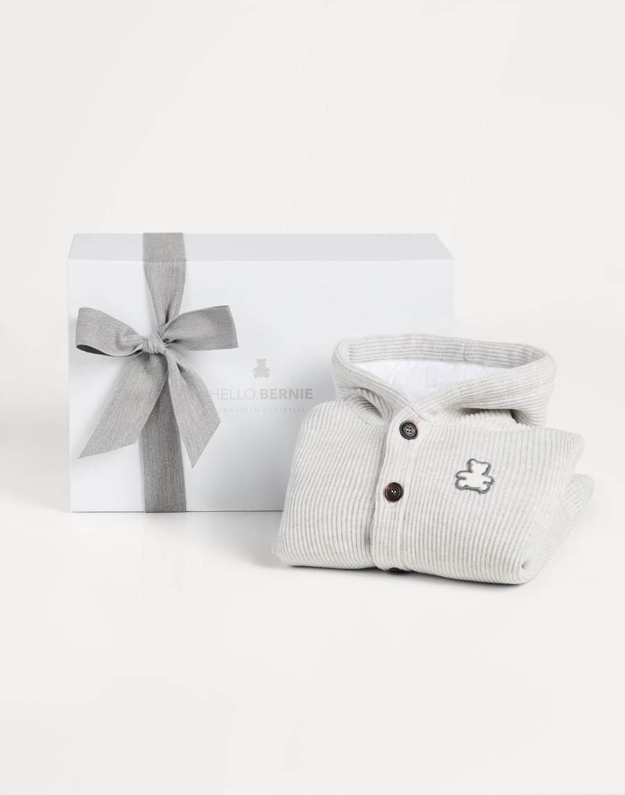 パッド付き ベビーバーニー カーディガン ミスト ベビー - Brunello Cucinelli