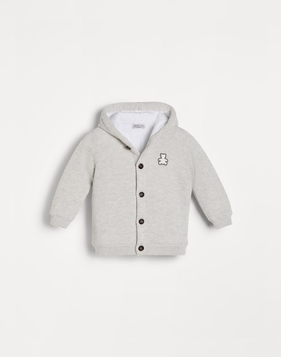 Cardigan Baby Bernie con imbottitura Nebbia Baby - Brunello Cucinelli