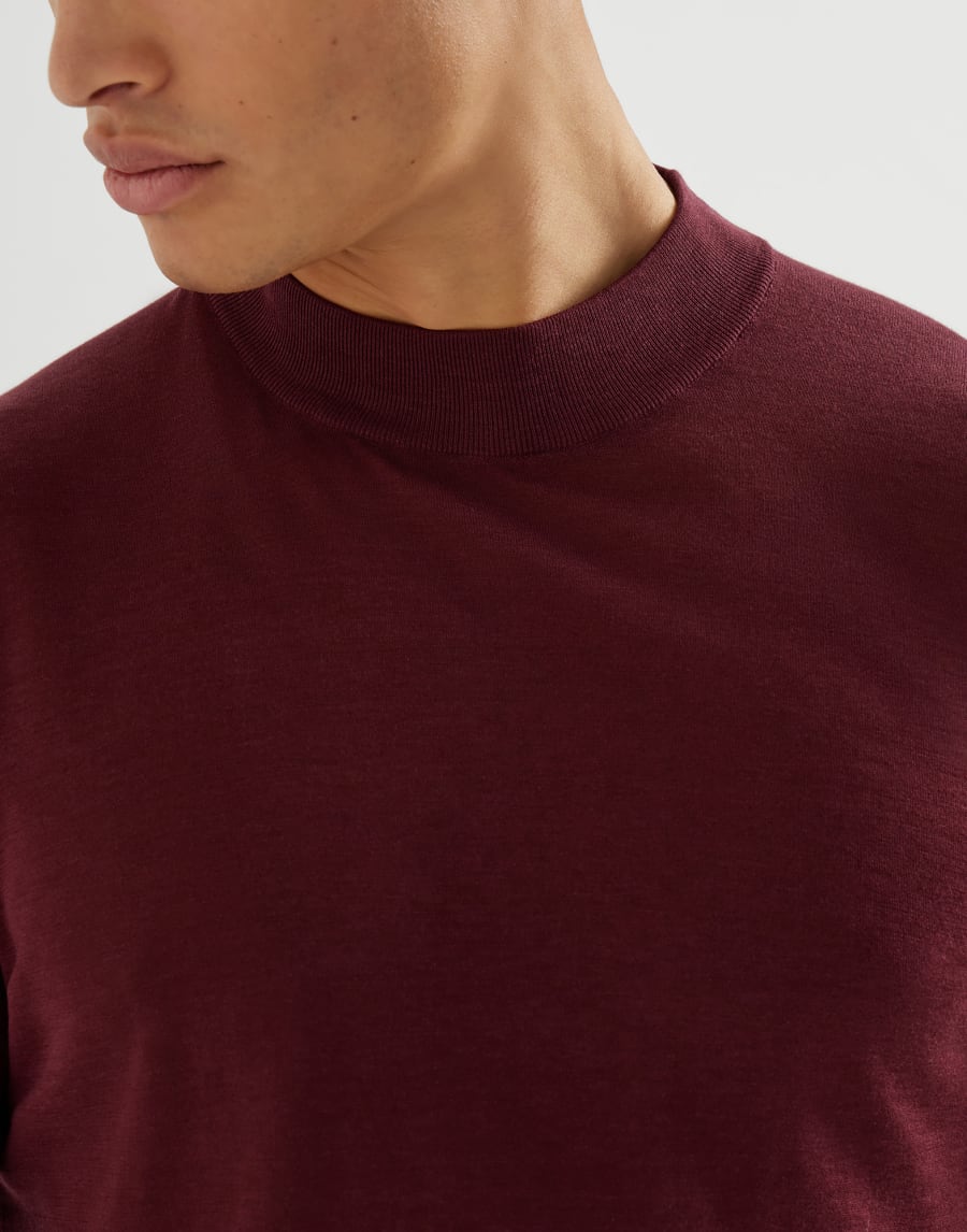 Knit T-shirt Amaranth Man - Brunello Cucinelli