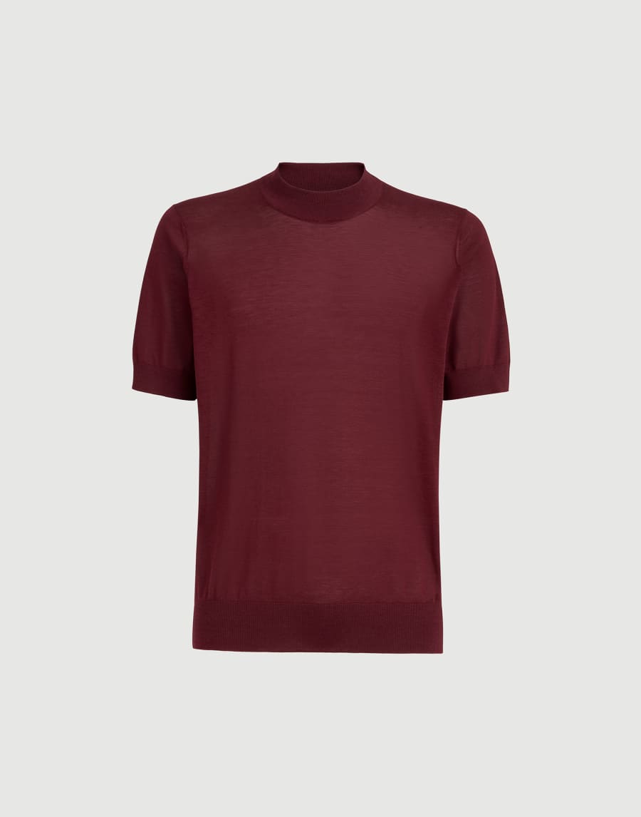 Knit T-shirt Amaranth Man - Brunello Cucinelli