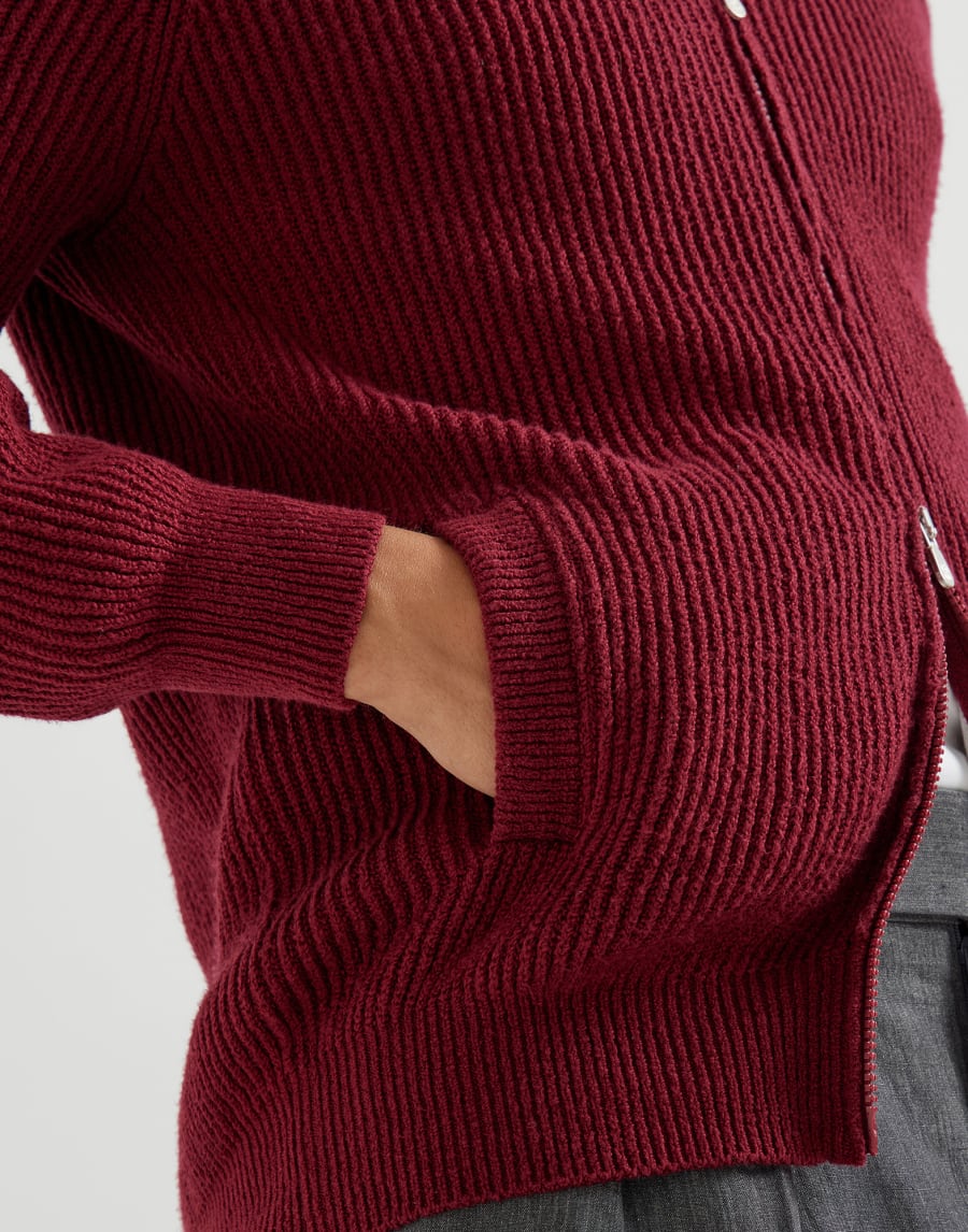 Malfilé cotton cardigan Cherry Man - Brunello Cucinelli