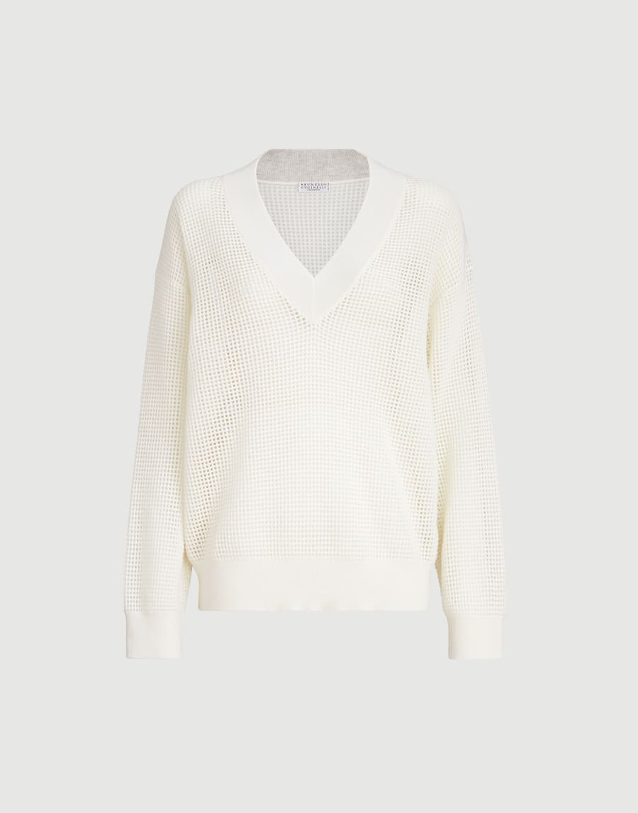 Cashmere net sweater Panama Woman - Brunello Cucinelli