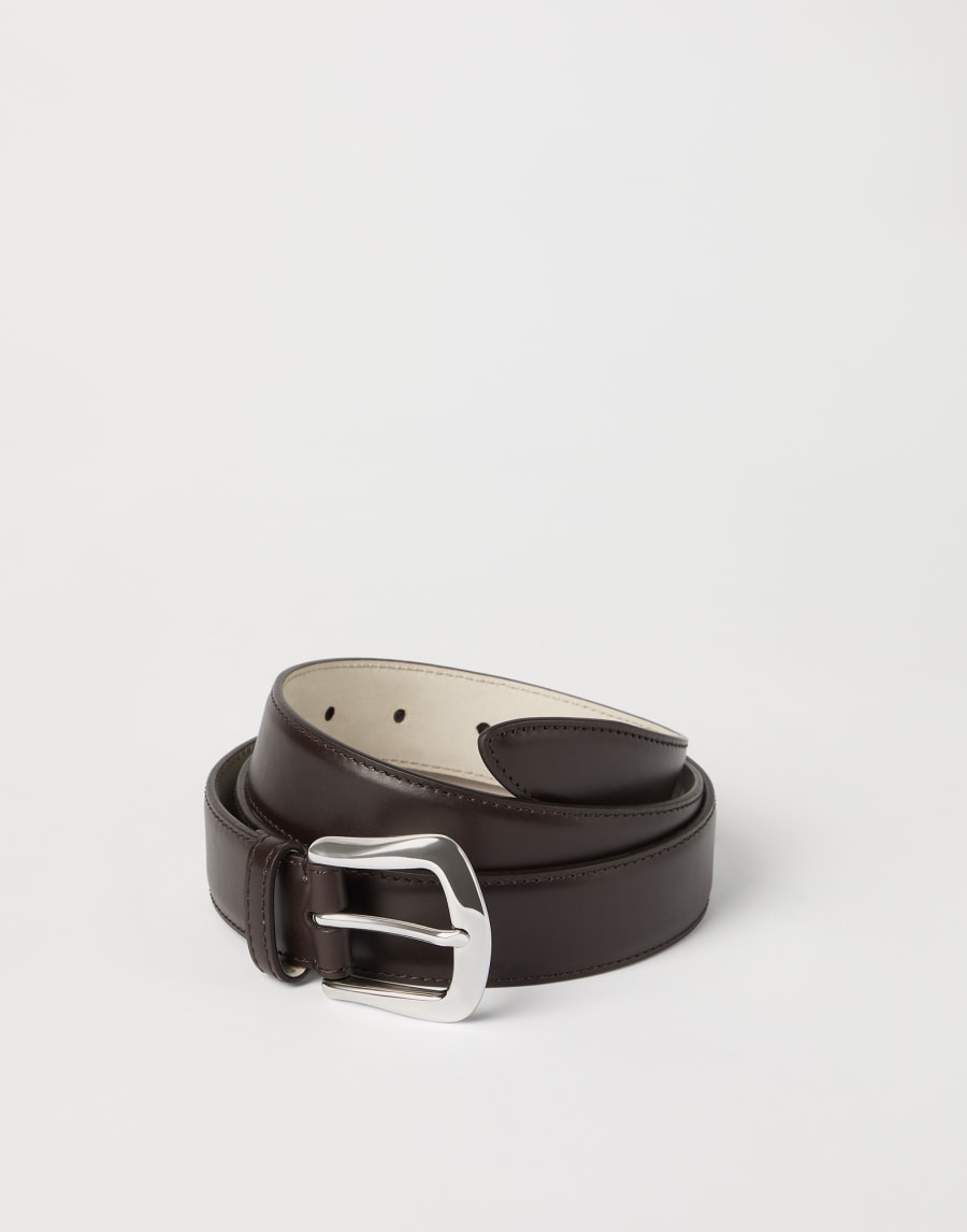 Calfskin belt Brown Man - Brunello Cucinelli