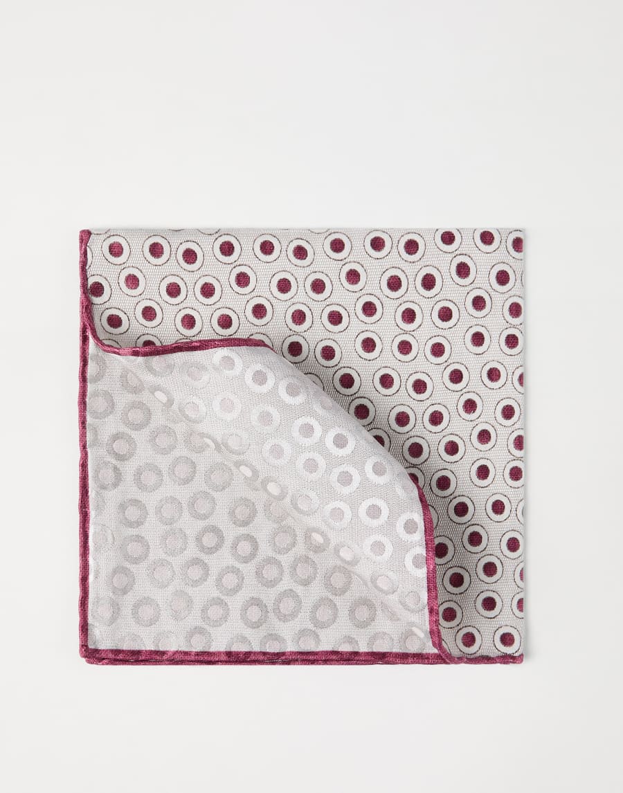 Spotted pocket square Cherry Man - Brunello Cucinelli