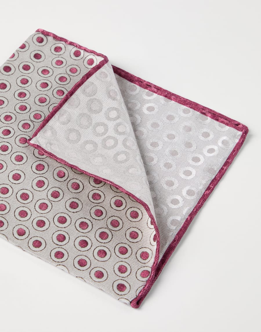 Spotted pocket square Cherry Man - Brunello Cucinelli