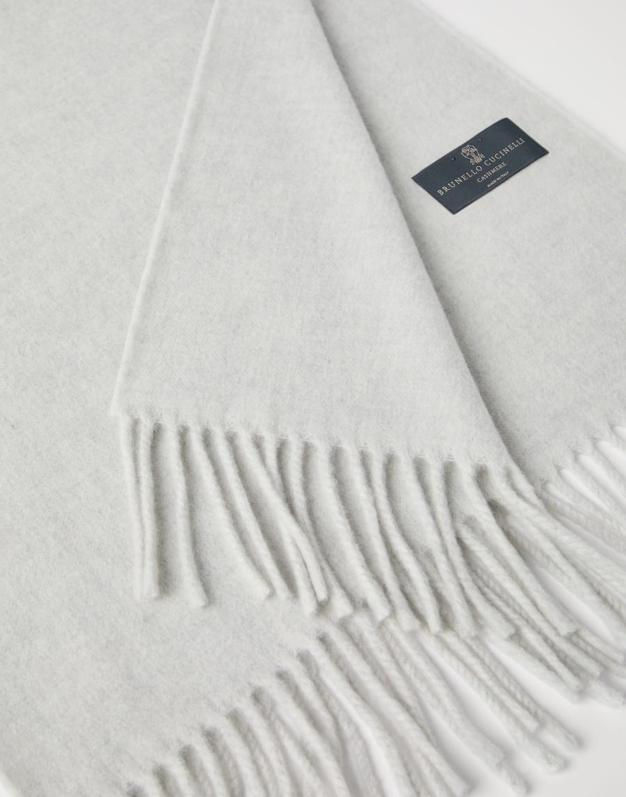 Cashmere scarf Light Grey Woman - Brunello Cucinelli