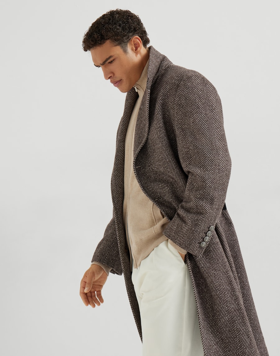 Cashmere and vicuña cardigan Sand Man - Brunello Cucinelli