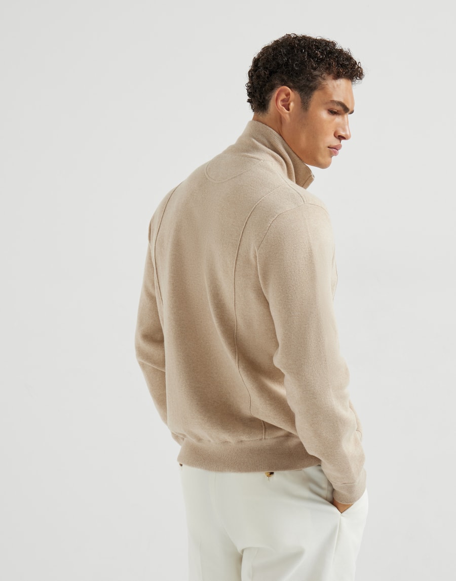 Cashmere and vicuña cardigan Sand Man - Brunello Cucinelli