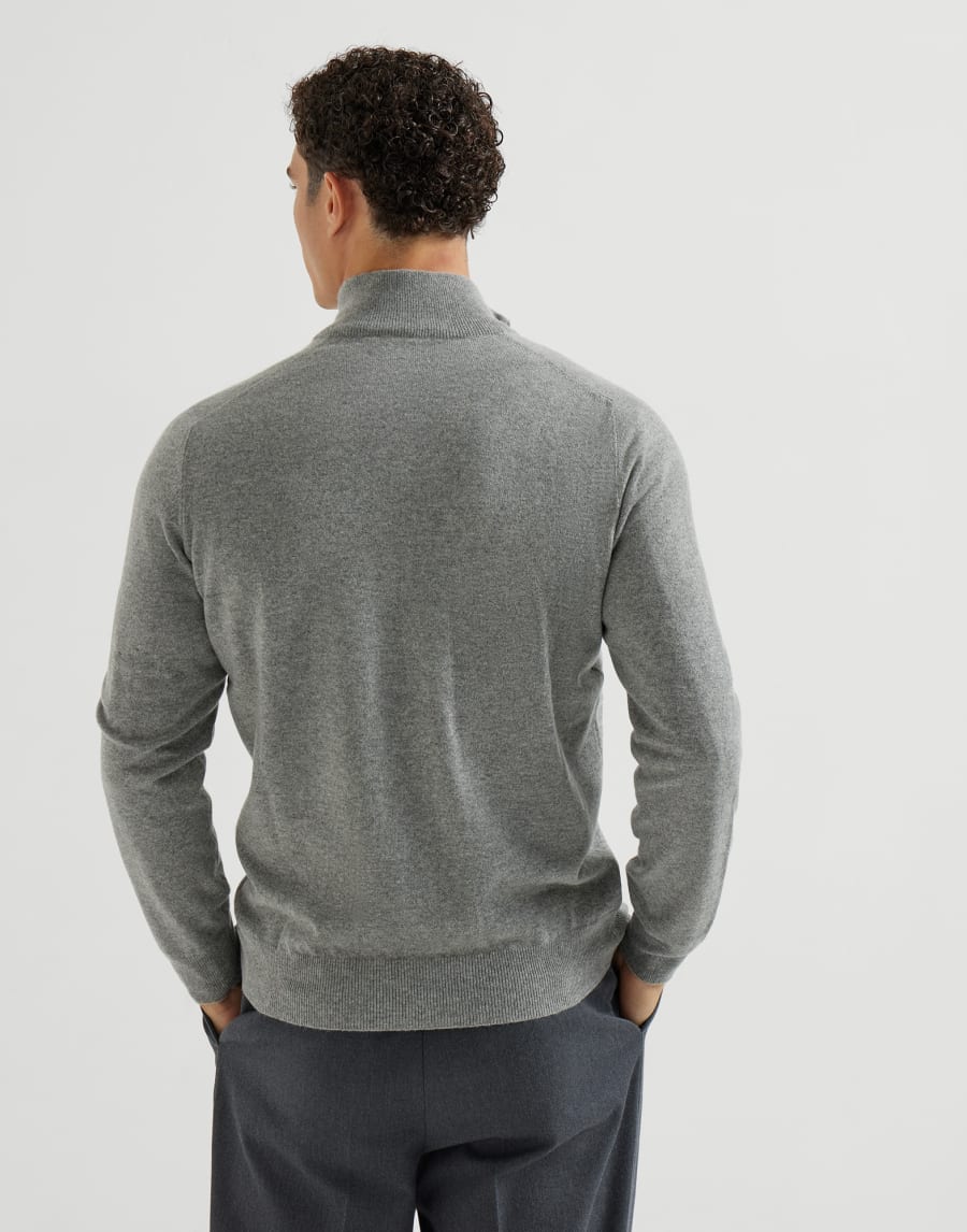 Cashmere and vicuña cardigan Grey Man - Brunello Cucinelli