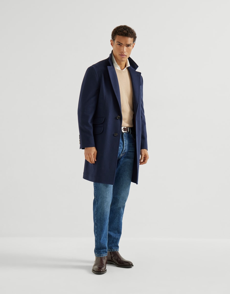 Cappotto in cashmere e vicuña Blue Man - Brunello Cucinelli
