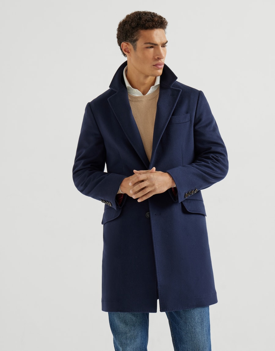 Cappotto in cashmere e vicuña Blue Man - Brunello Cucinelli
