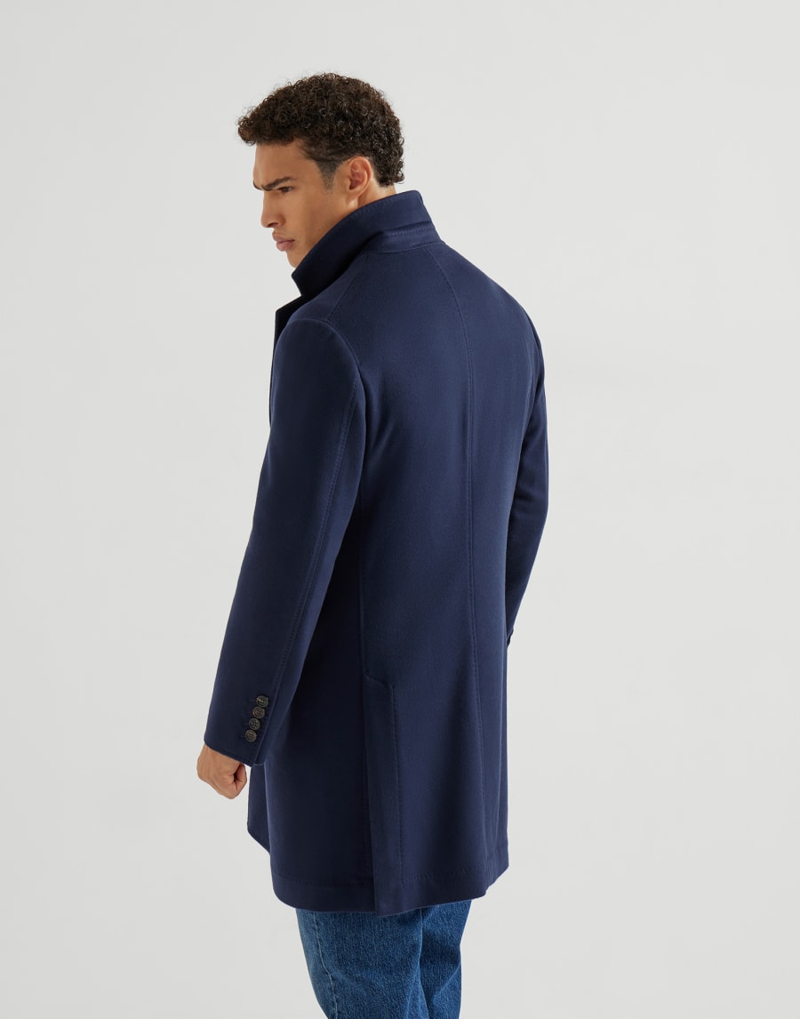 Cashmere and vicuña coat Blu Uomo - Brunello Cucinelli