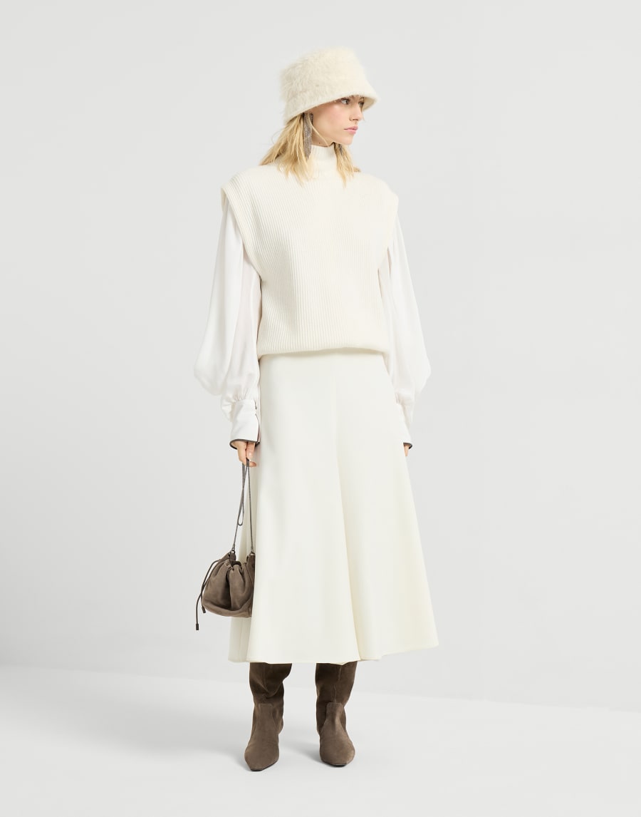 Rollkragenpullover in Rippenstrick Panama Damen - Brunello Cucinelli