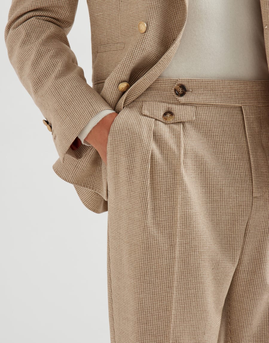 Houndstooth trousers Beige Man - Brunello Cucinelli