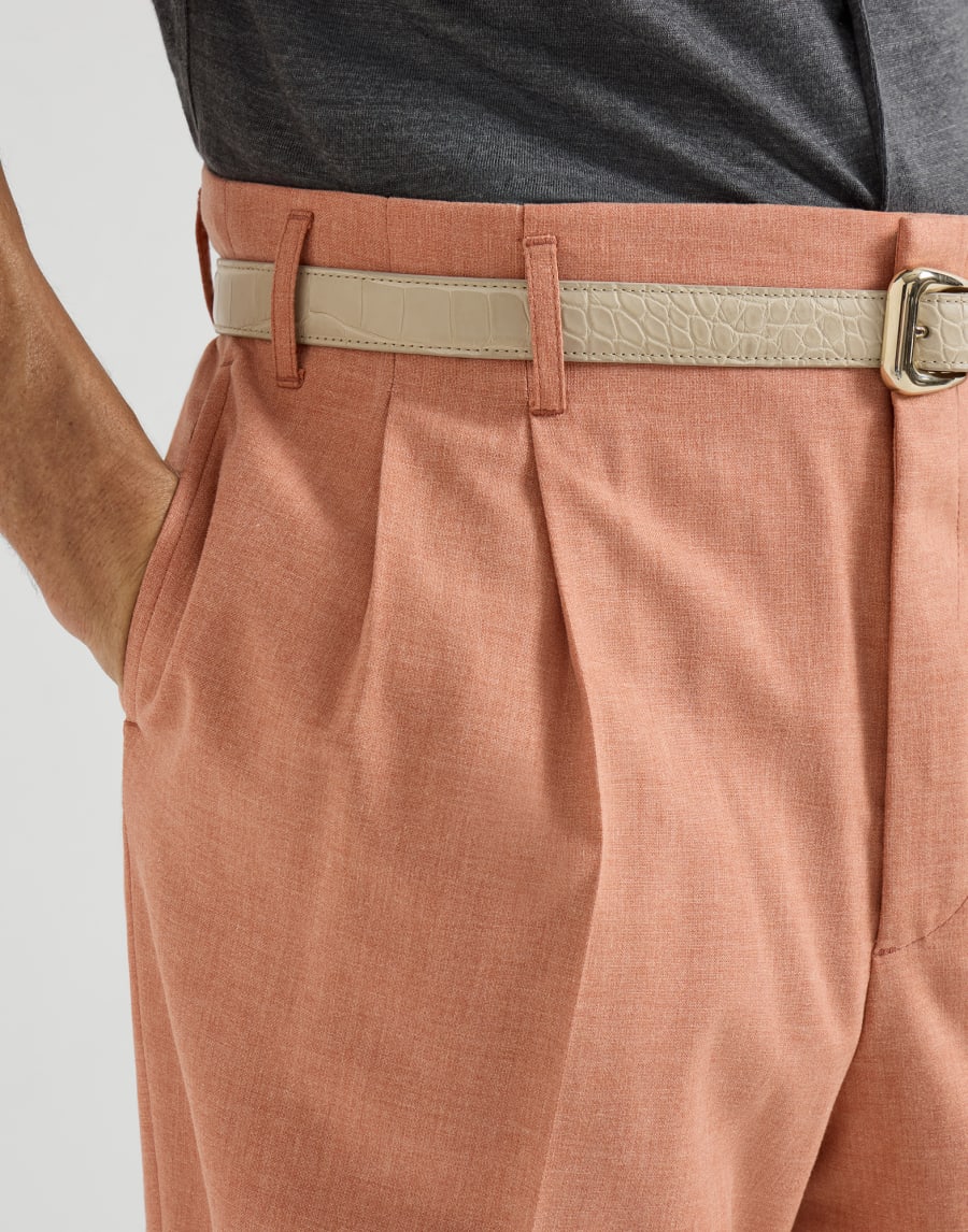 Double pleated trousers Apricot Man - Brunello Cucinelli