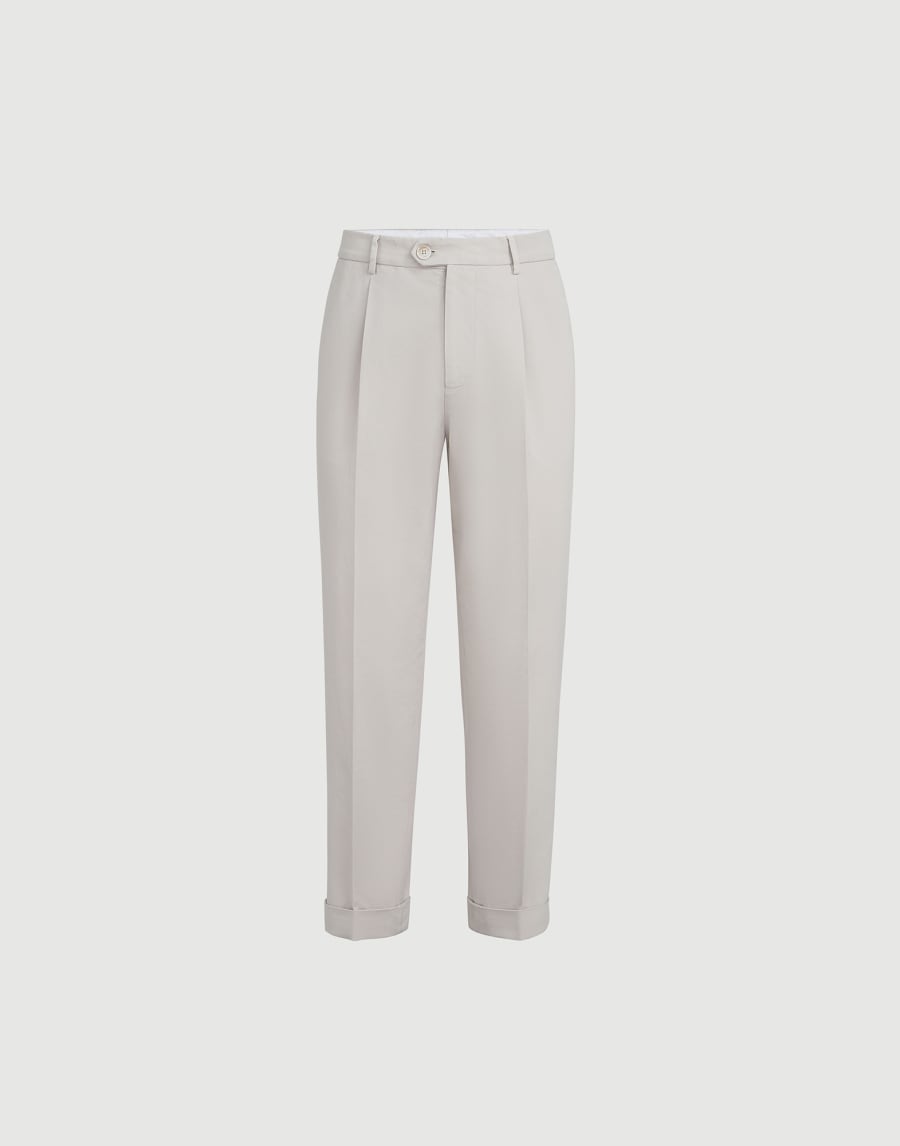 Gabardine garment dyed trousers Panama Man - Brunello Cucinelli