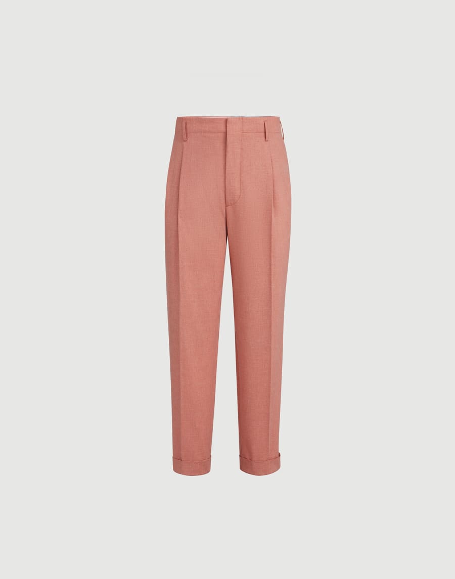 Double pleated trousers Apricot Man - Brunello Cucinelli