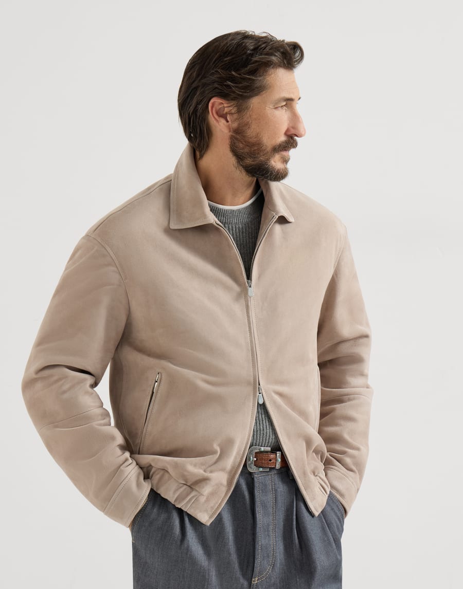 Chaqueta de piel de ante Yuta Hombre - Brunello Cucinelli