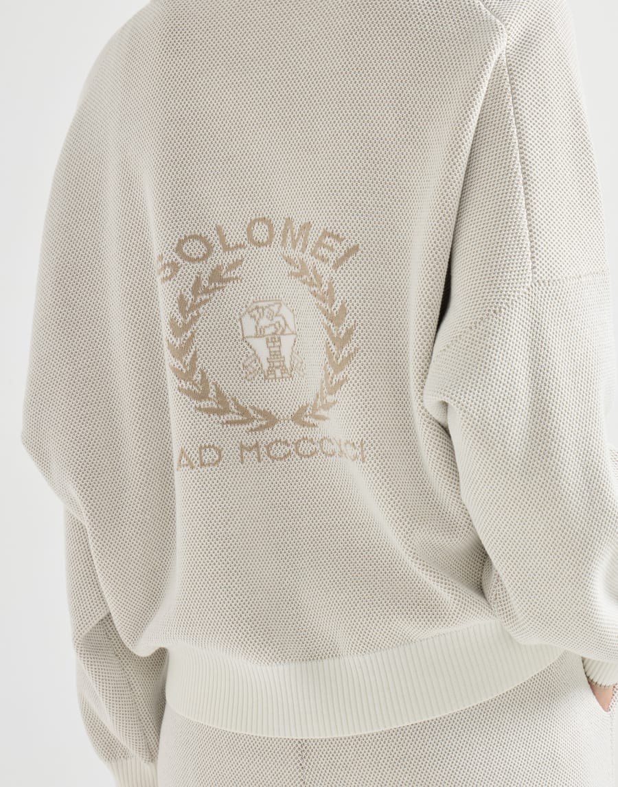 Honeycomb stitch sweatshirt Panama Woman - Brunello Cucinelli