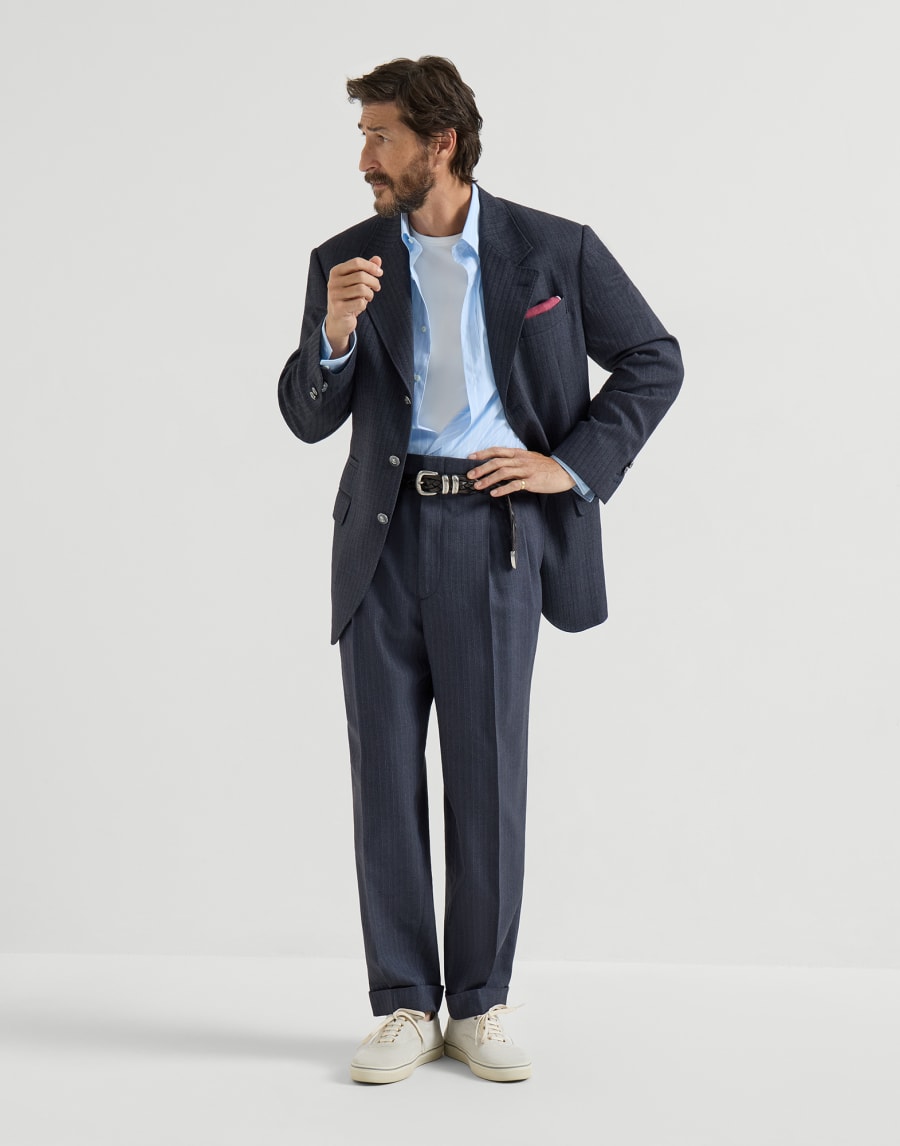 Button-down collar shirt Azure Man - Brunello Cucinelli