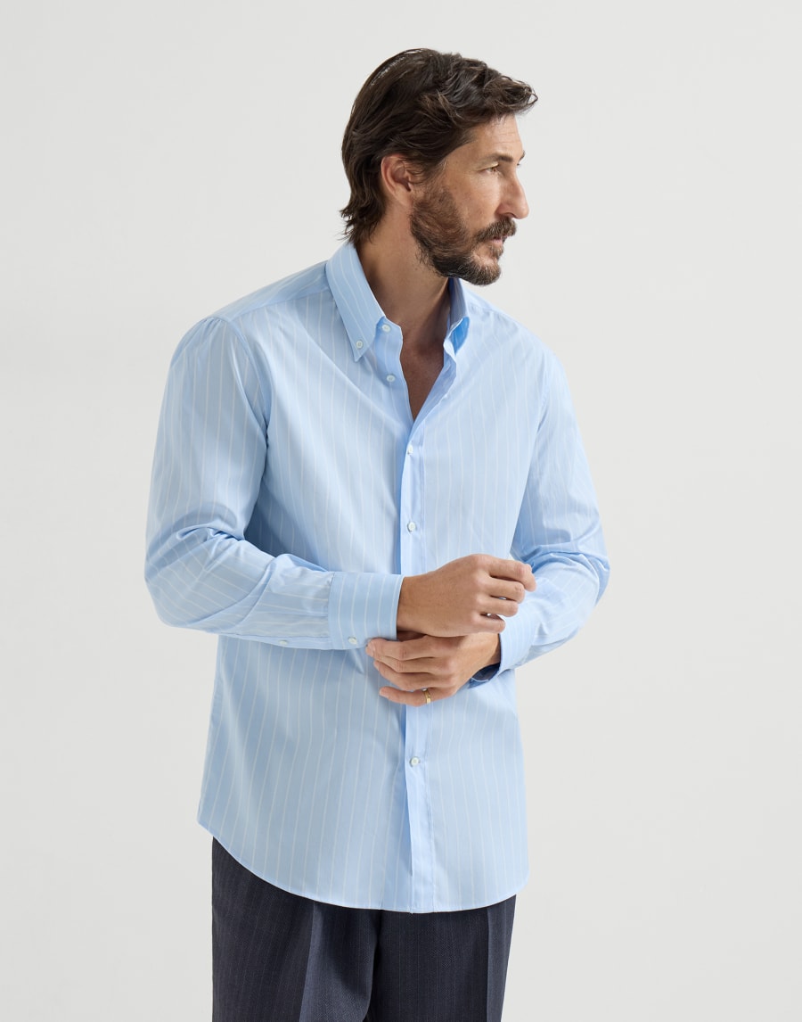 Button-down collar shirt Azure Man - Brunello Cucinelli