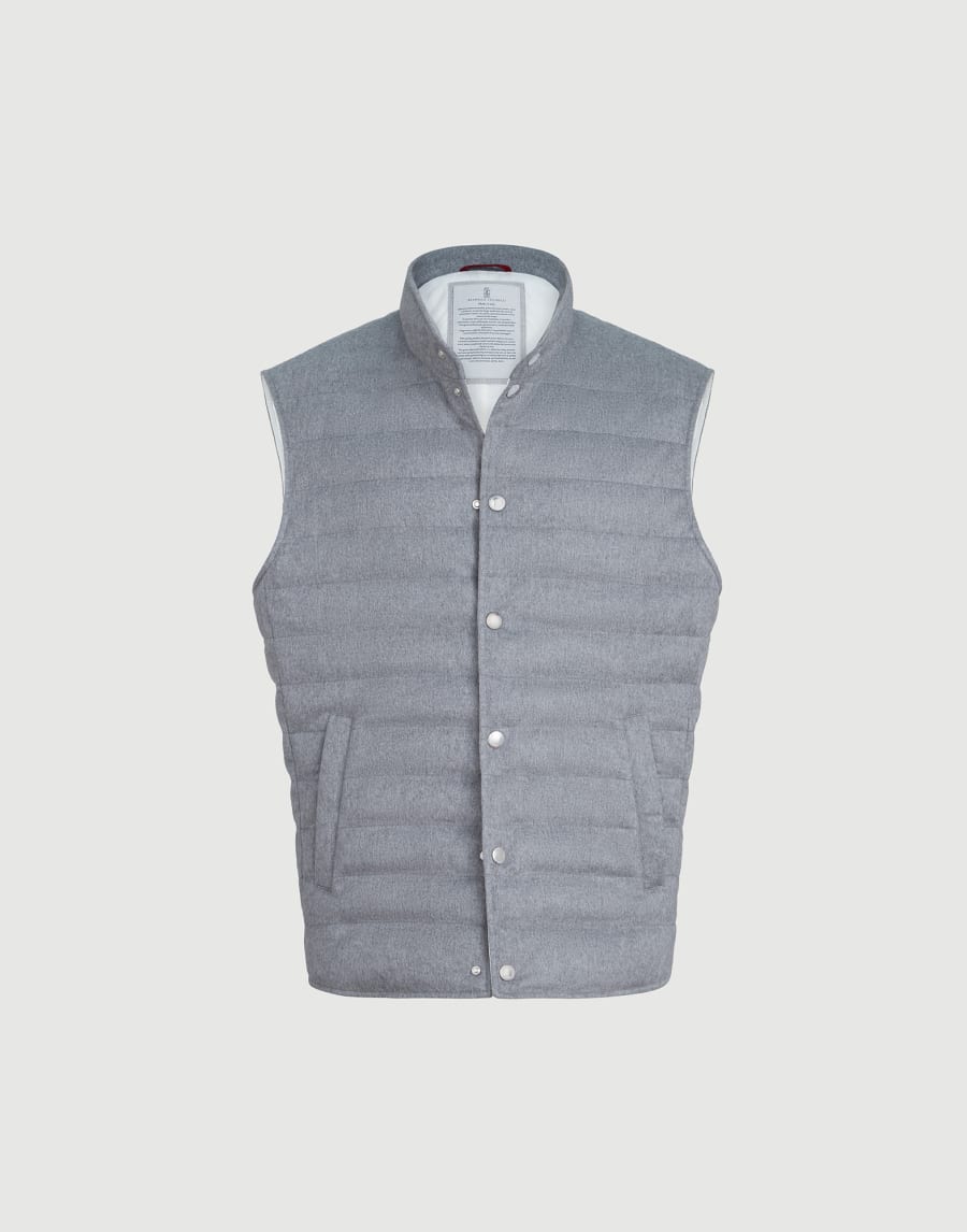 Cashmere flannel down jacket Grey Man - Brunello Cucinelli