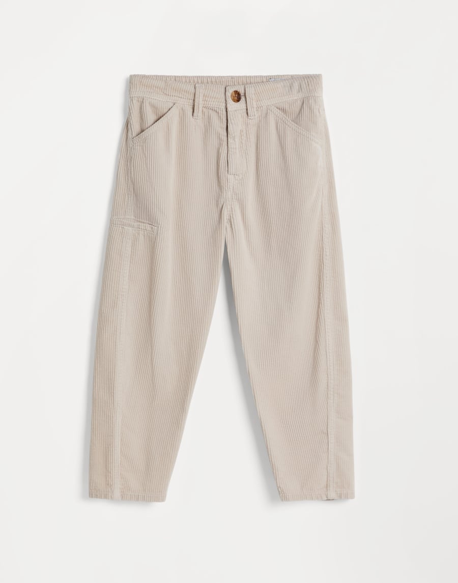 灯芯绒养生裤 浅灰 男童 - Brunello Cucinelli