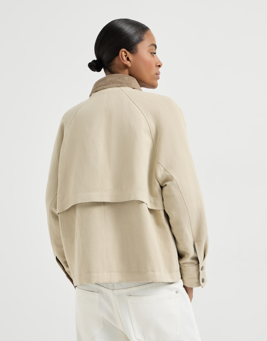 Jacke aus Canvas Beige Damen - Brunello Cucinelli