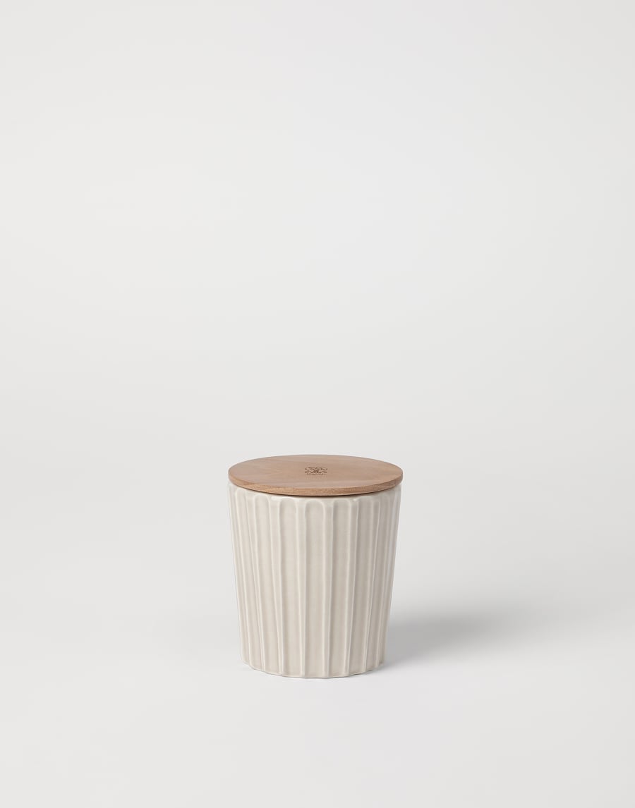 Candle with walnut wood lid Beige Lifestyle - Brunello Cucinelli