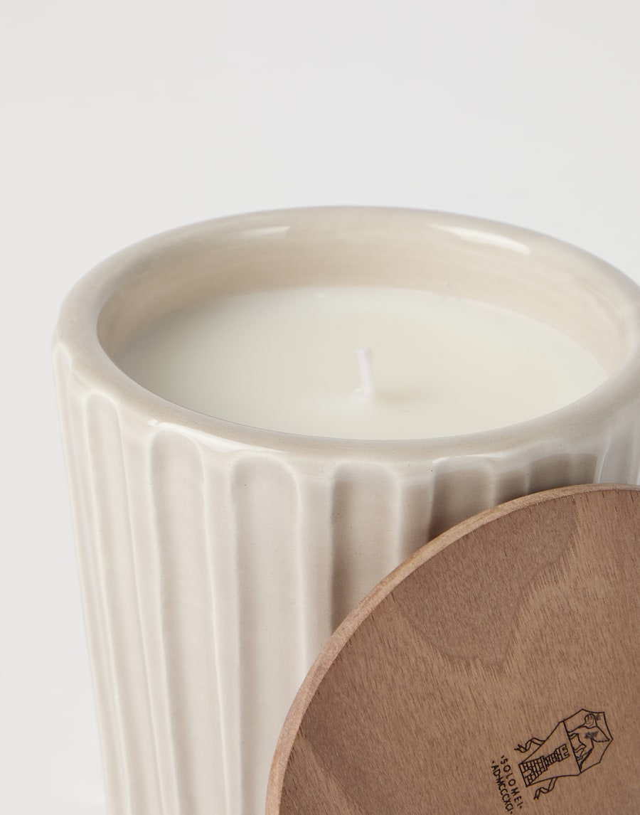 Candle with walnut wood lid Beige Lifestyle - Brunello Cucinelli
