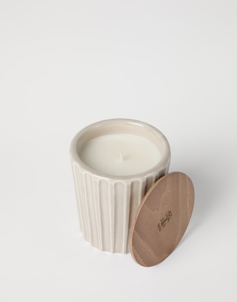 Candle with walnut wood lid Beige Lifestyle - Brunello Cucinelli