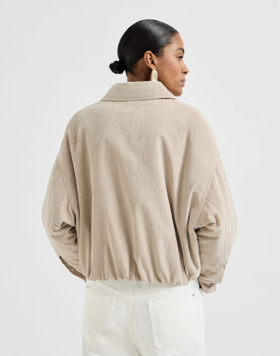 Vintage corduroy outerwear jacket Beige Woman - Brunello Cucinelli